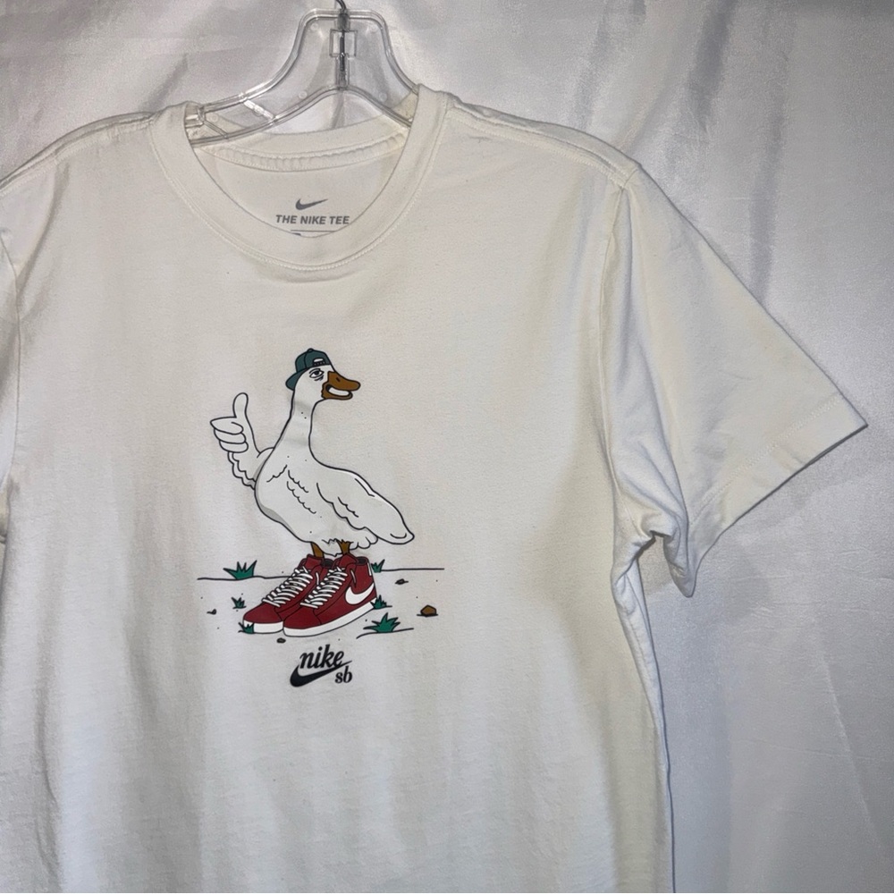Nike SB Goose Blazer T-Shirt Size S White Green Skate Street Tee